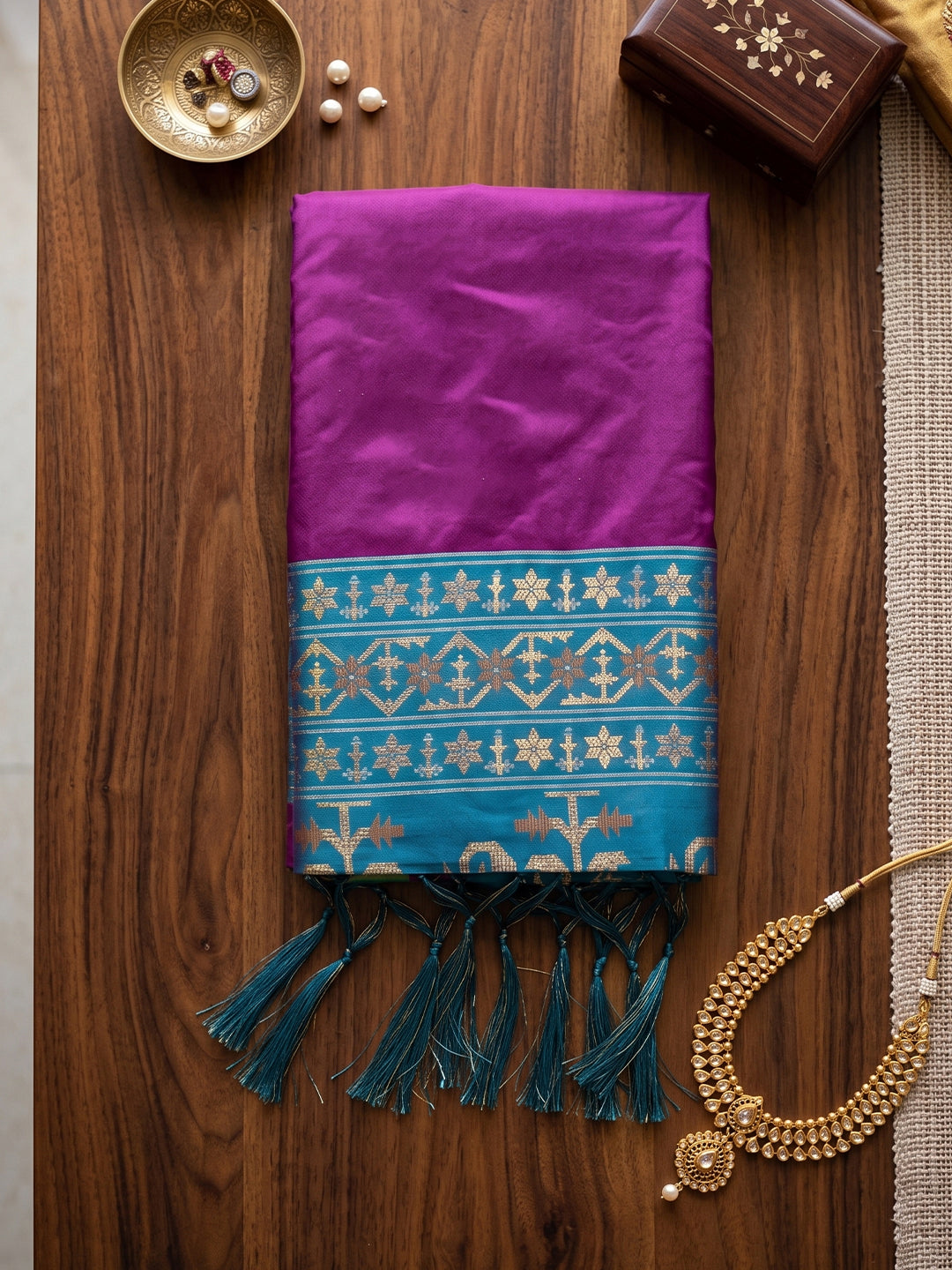 Sutriti Purple Soft Silk Saree for Women Festive Party Traditional Wedding Ethnic Saree