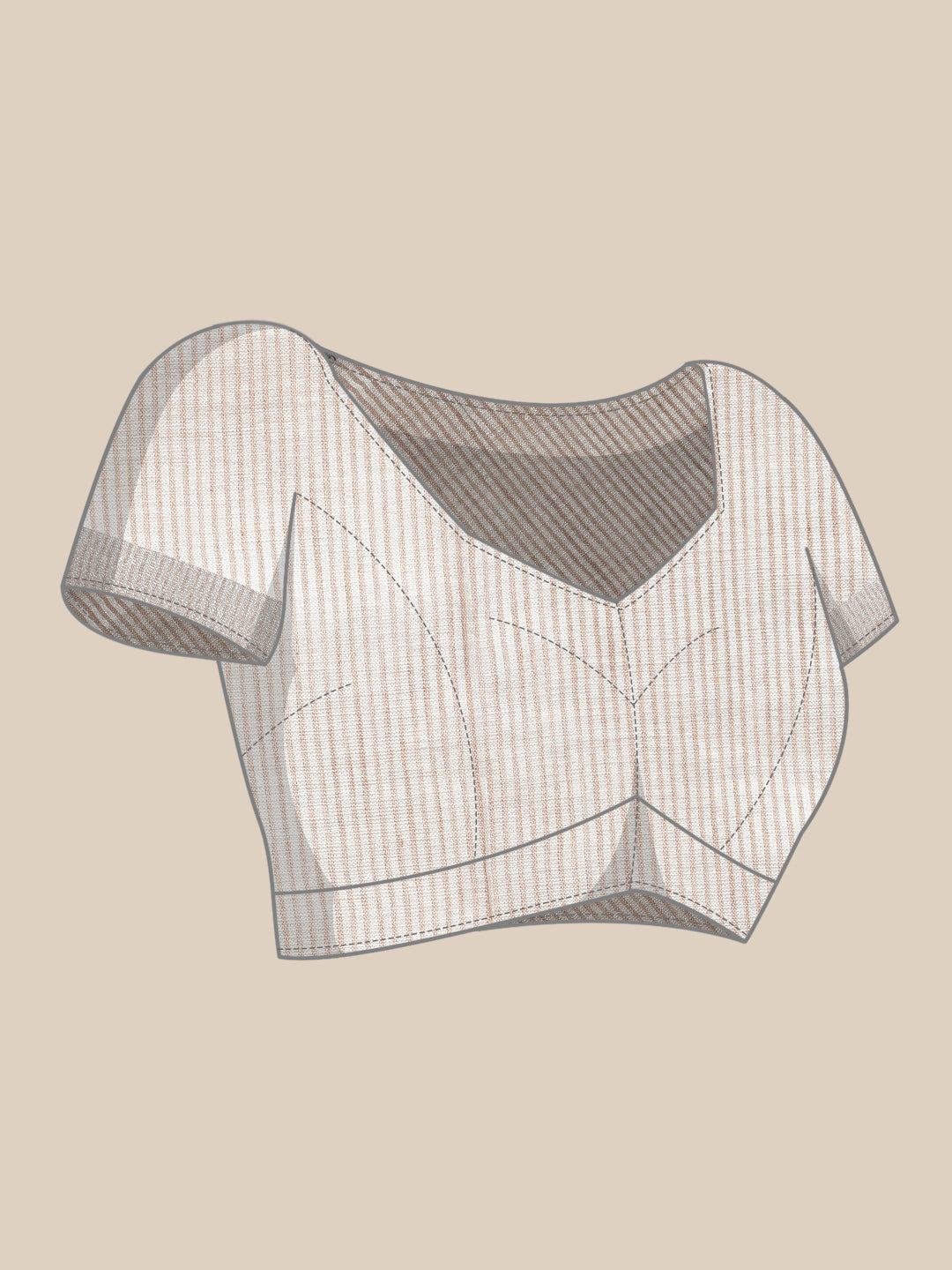 Sutriti Elegant Brown Woven Linen Saree with Contrast Zari Border & Tassels – Soft & Breathable Party Wear