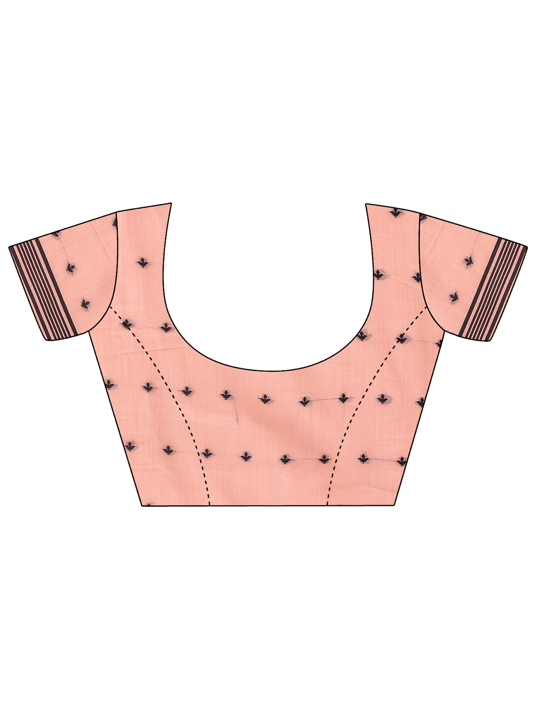 SUTRITI Peach Floral Printed Saree for Women | Soft Lightweight Day-to-Night Saree | Elegant Border & Pallu Floral Design | Includes Unstitched Blouse Piece