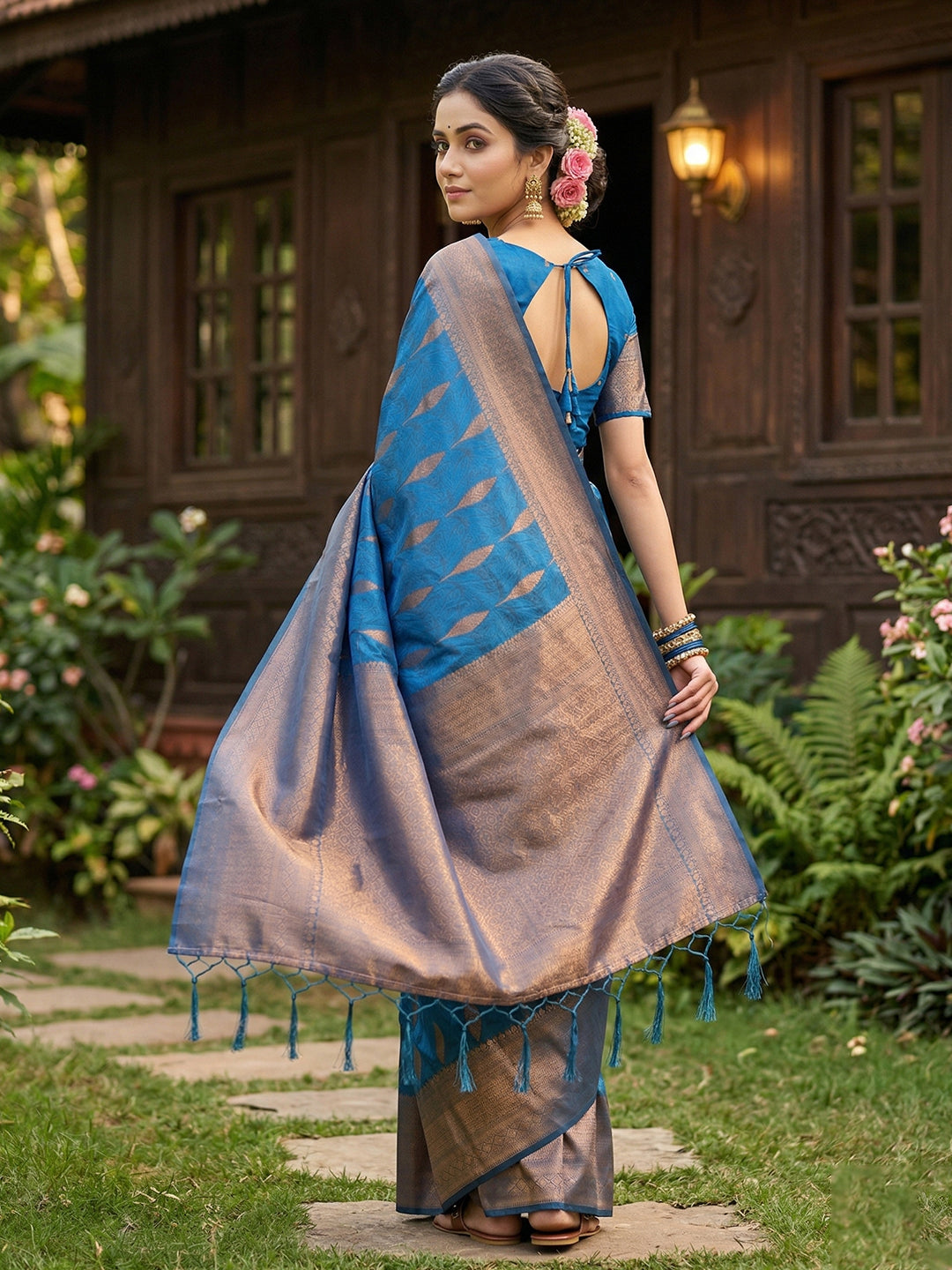 Sutriti Women Woven Banarasi Silk Saree with Blouse Piece | Rich Zari Border Traditional Wedding Festive PSofty Wear