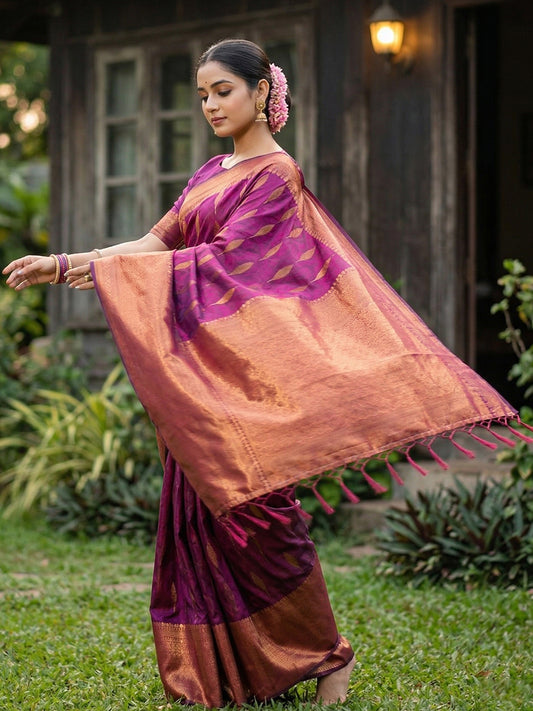 Sutriti Women Woven Banarasi Silk Saree with Blouse Piece | Rich Zari Border Traditional Wedding Festive PSofty Wear