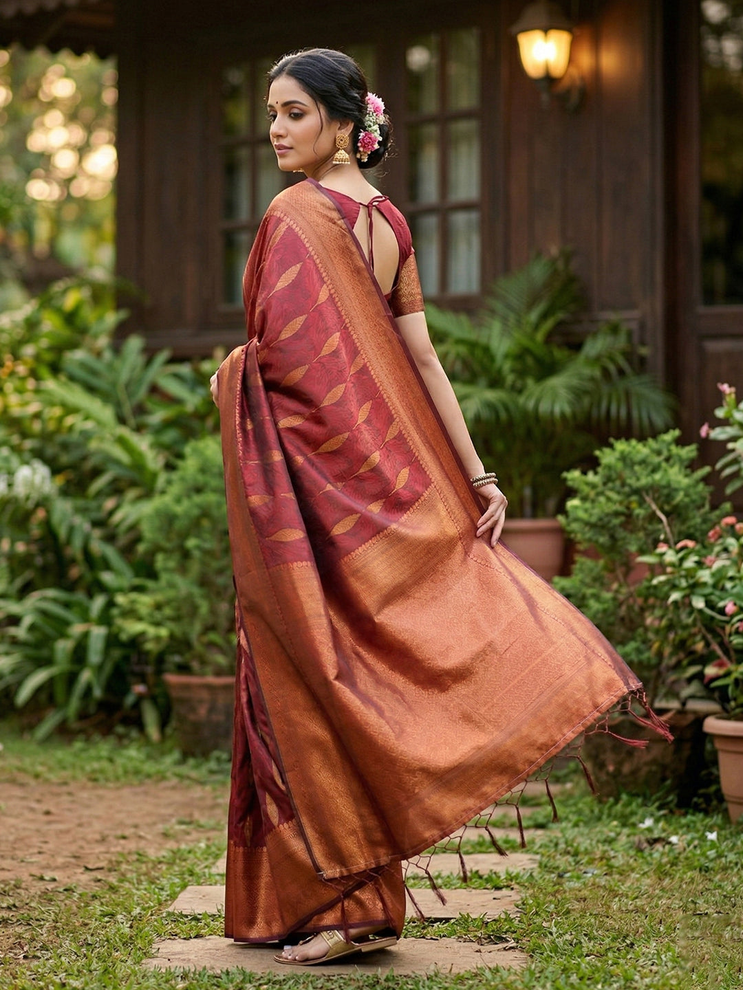 Sutriti Women Woven Banarasi Silk Saree with Blouse Piece | Rich Zari Border Traditional Wedding Festive PSofty Wear