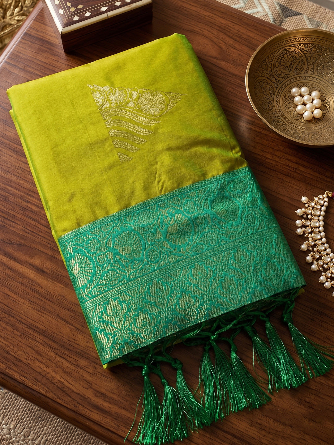 Sutriti Mustard Soft Silk Saree | Festive & Wedding Ethnic Wear For Women