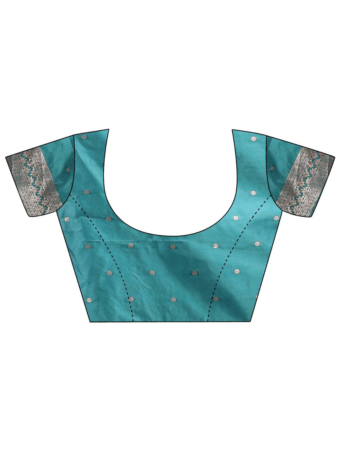 Sutriti Peacock Green Soft Silk Saree with Intricate Silver Weaving