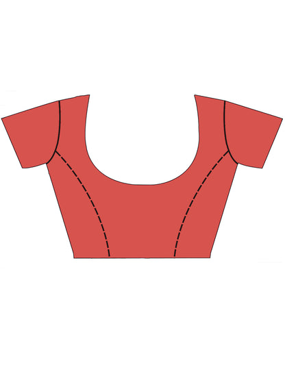 Sutriti Graceful Peach Banarasi Silk Saree with Golden Zari Woven Border & Floral Jaal – Wedding & Festive Wear