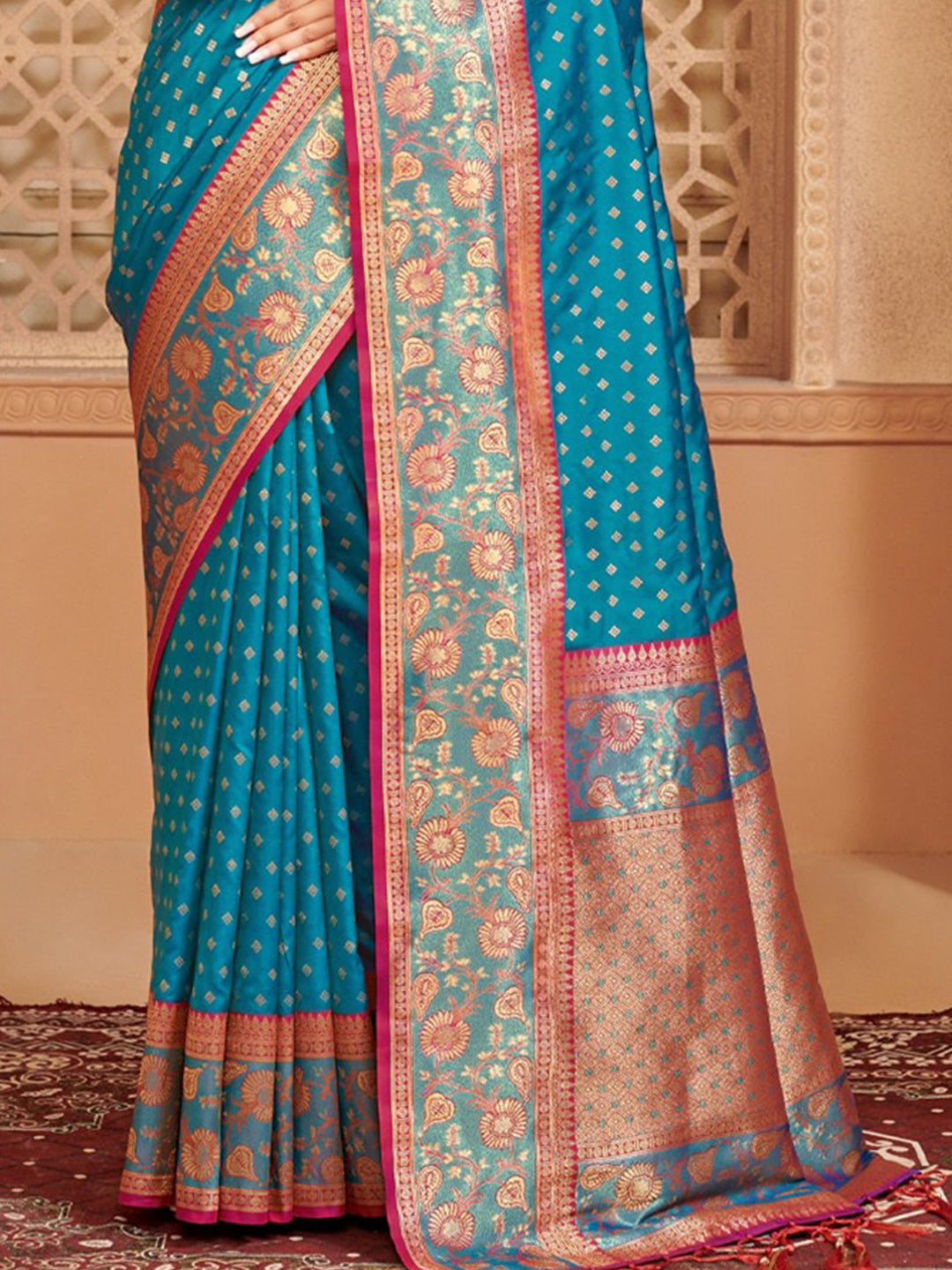 Sutriti Majestic Blue Kanjivaram Silk Saree | Bridal Heritage Collection | Limited Edition