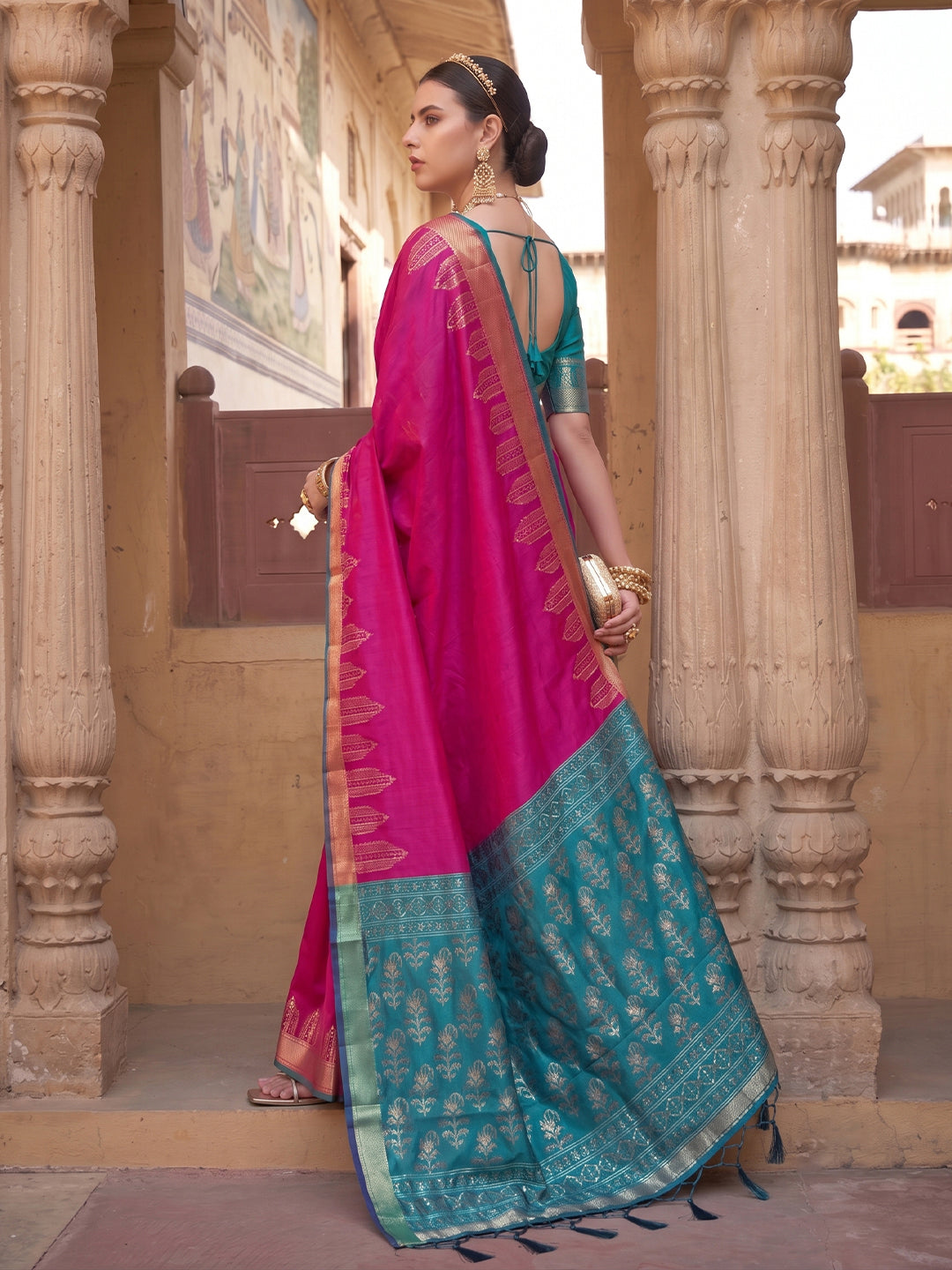 Sutriti Rani Pink Soft Silk Saree for Women Festive Party Traditional Wedding Ethnic Saree