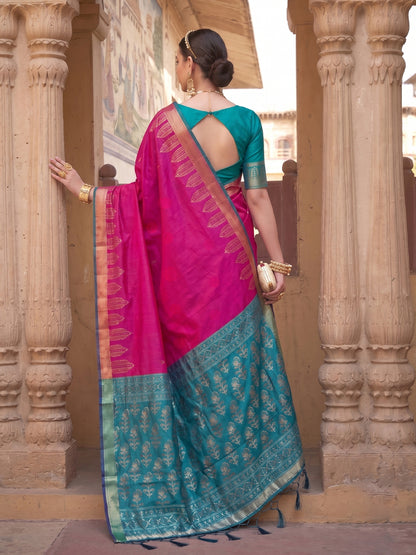 Sutriti Rani Pink Soft Silk Saree for Women Festive Party Traditional Wedding Ethnic Saree