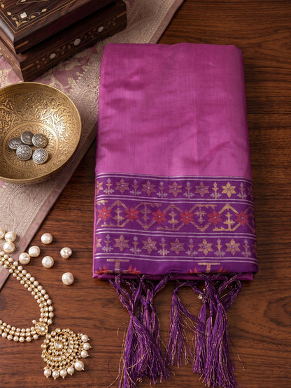 Sutriti Lavender Soft Silk Saree for Women Festive Party Traditional Wedding Ethnic Saree