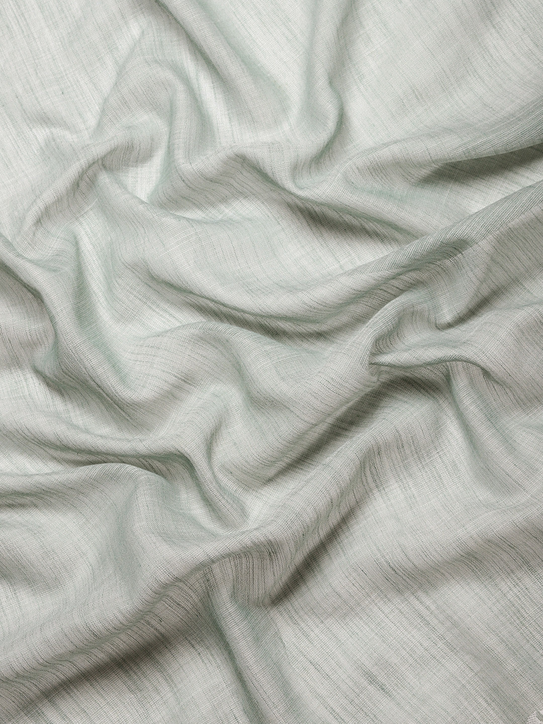 Sutriti Women Teal Green & Silver-Toned Woven Design Linen Blend Saree