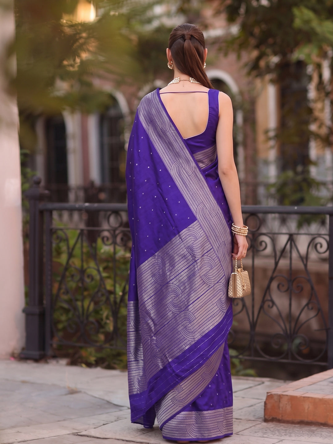 Sutriti Navy Blue Art Silk Saree for Women Festive Wedding Wear