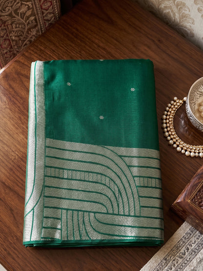 Sutriti Green Art Silk Saree for Women Festive Party Ethnic Wear