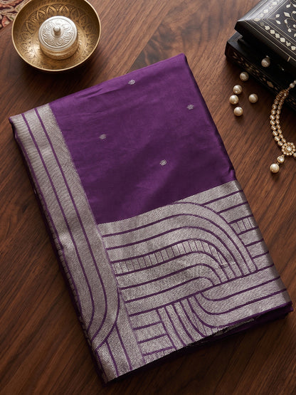 Sutriti Purple Art Silk Saree for Women Festive Party Wedding Wear