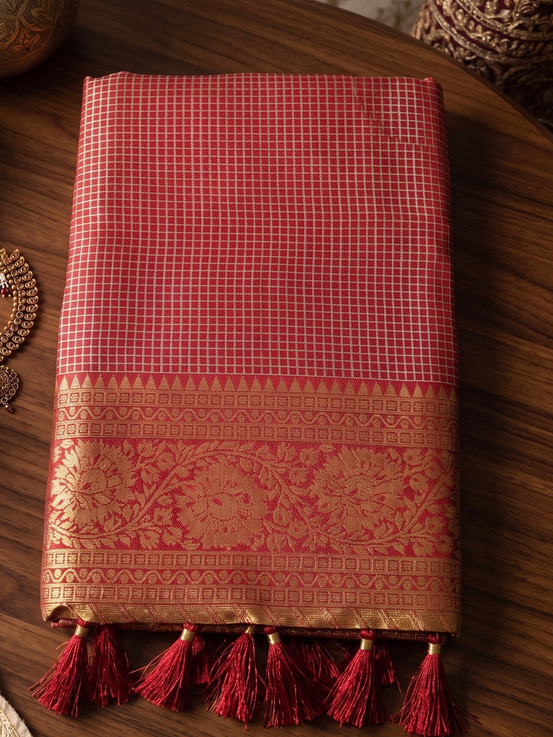 Sutriti Maroon Zari Border Art Silk Saree | Bridal & Festive Ethnic Wear For Women