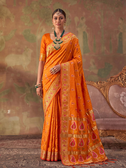 Sutriti Mustard Soft Silk Saree For Women | Festive, Wedding & Party Ethnic Wear