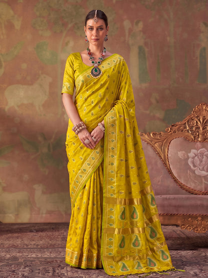 Sutriti Olive Green Soft Silk Saree For Women | Festive, Wedding & Party Ethnic Wear