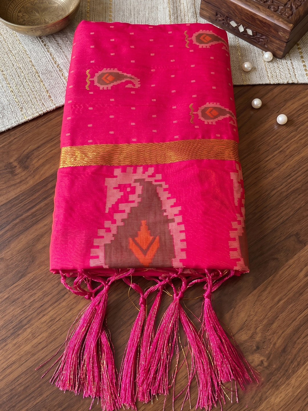 Sutriti Rani Pink Soft Silk Saree For Women | Festive, Wedding & Party Ethnic Wear