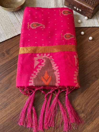 Sutriti Rani Pink Soft Silk Saree For Women | Festive, Wedding & Party Ethnic Wear