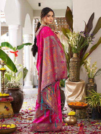 sutriti pink kanjiveram silk saree wedding silk sarees collection