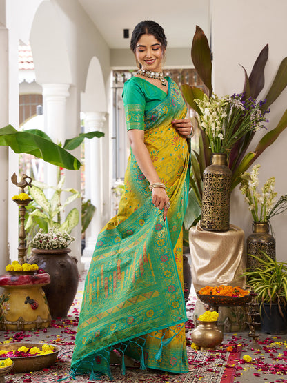 sutriti mustard kanjiveram silk saree wedding silk sarees collection