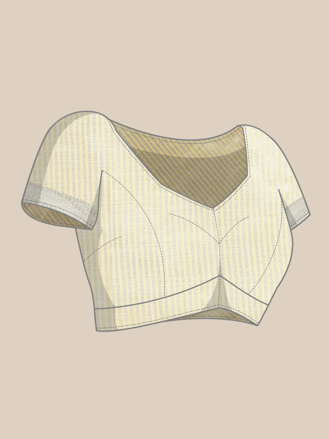 Sutriti pastel yellow tissue silk silver stripe border wedding saree silver stripe collection