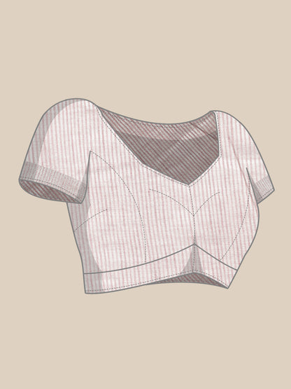 Sutriti dusty mauve tissue silk silver stripe border wedding saree silver stripe collection