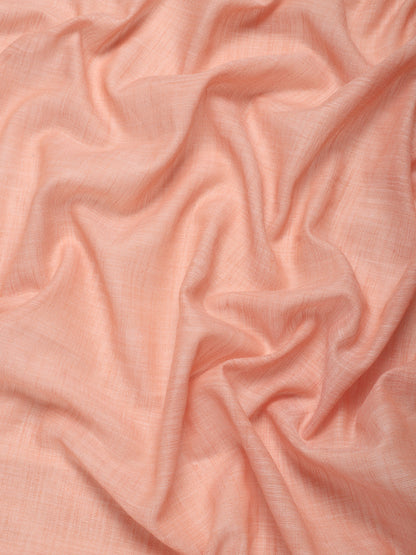 Sutriti Elegant Peach Woven Linen Saree with Contrast Zari Border & Tassels – Soft & Breathable Party Wear