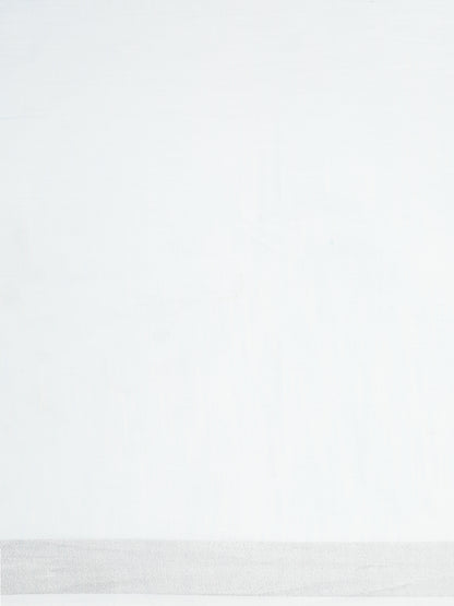 Sutriti Elegant Sky Blue Woven Linen Saree with Contrast Zari Border & Tassels – Soft & Breathable Party Wear