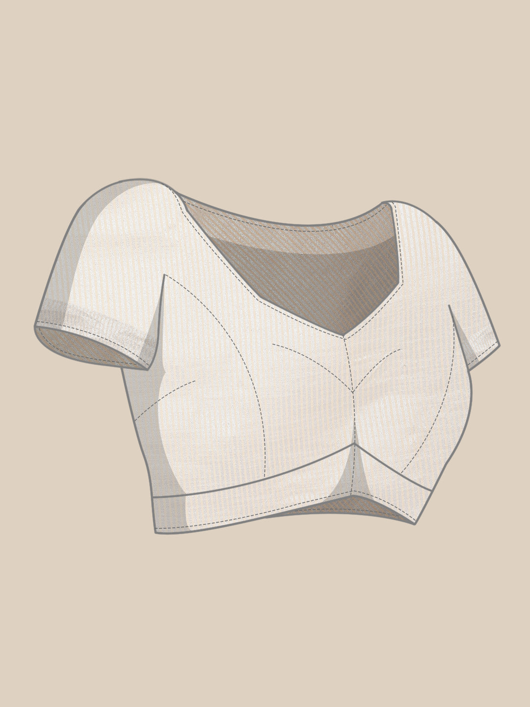 Sutriti Elegant Beige Woven Linen Saree with Contrast Zari Border & Tassels – Soft & Breathable Party Wear