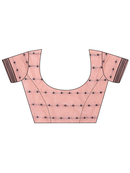 SUTRITI Light PinkFloral Printed Saree for Women | Soft Lightweight Day-to-Night Saree | Elegant Border & Pallu Floral Design | Includes Unstitched Blouse Piece