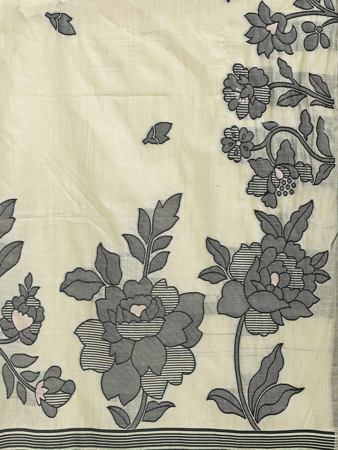 SUTRITI Mint Green Floral Printed Saree for Women | Soft Lightweight Day-to-Night Saree | Elegant Border & Pallu Floral Design | Includes Unstitched Blouse Piece