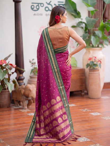 Sutriti Rani Pink Soft Silk Saree for Women Festive Party Wedding Saree