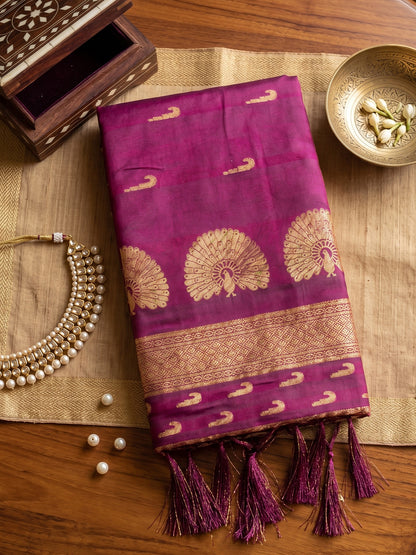 Sutriti Rani Pink Soft Silk Saree for Women Festive Party Wedding Saree