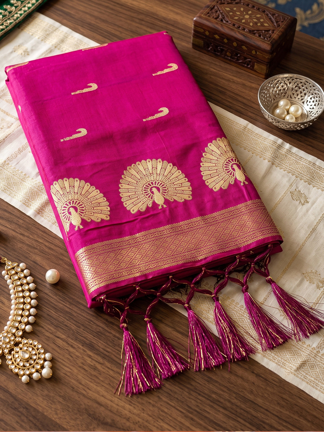Sutriti Magenta Pink Soft Silk Saree for Women Traditional Festive Saree