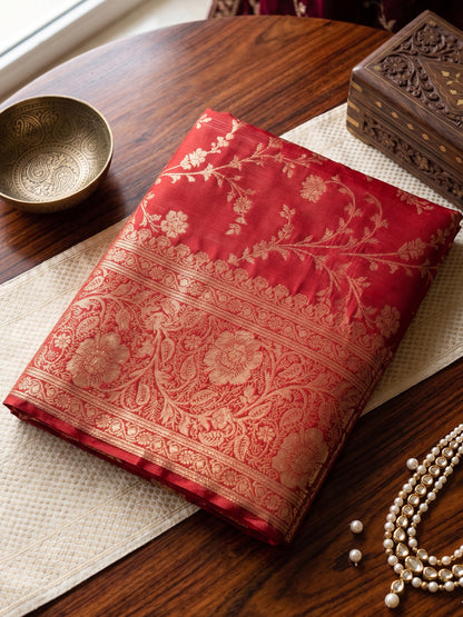 Sutriti Luxurious Maroon Soft Silk Saree for Women Festive Wedding Traditional Wear