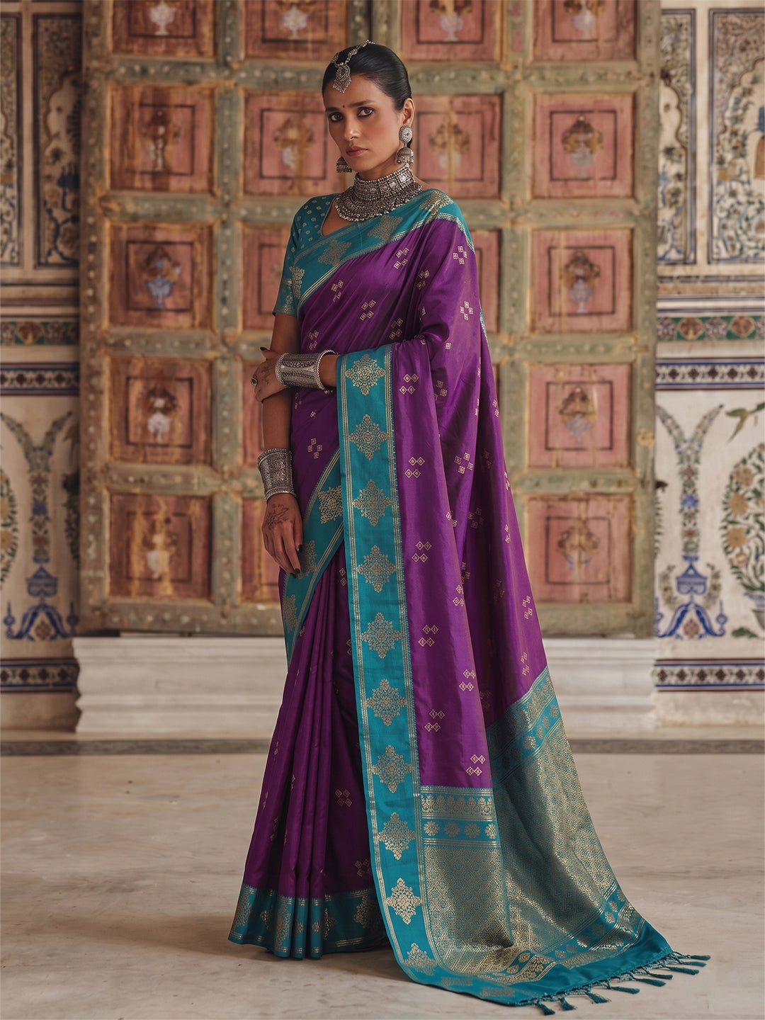Sutriti Blue Banarasi Soft Silk Saree for Women Festive Wedding Ethnic Saree