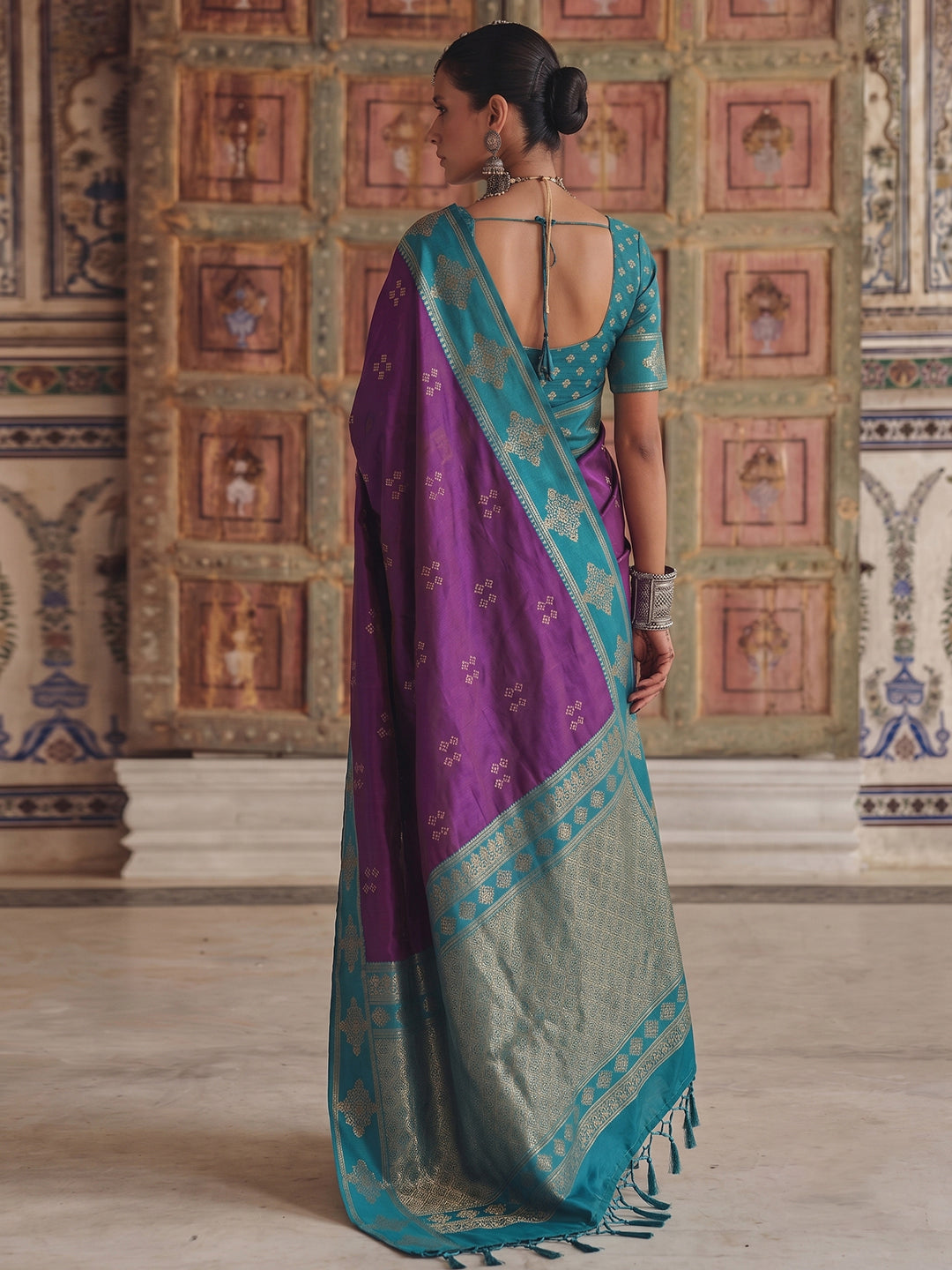 Sutriti Blue Banarasi Soft Silk Saree for Women Festive Wedding Ethnic Saree