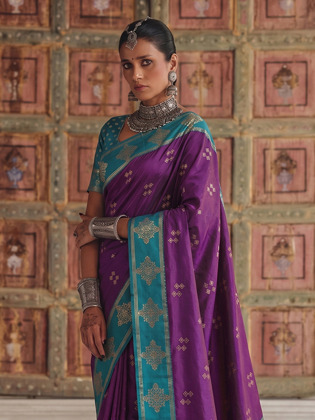 Sutriti Blue Banarasi Soft Silk Saree for Women Festive Wedding Ethnic Saree