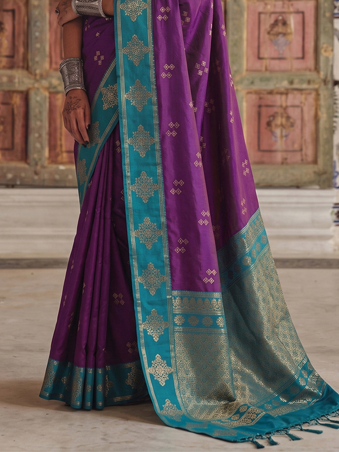 Sutriti Blue Banarasi Soft Silk Saree for Women Festive Wedding Ethnic Saree