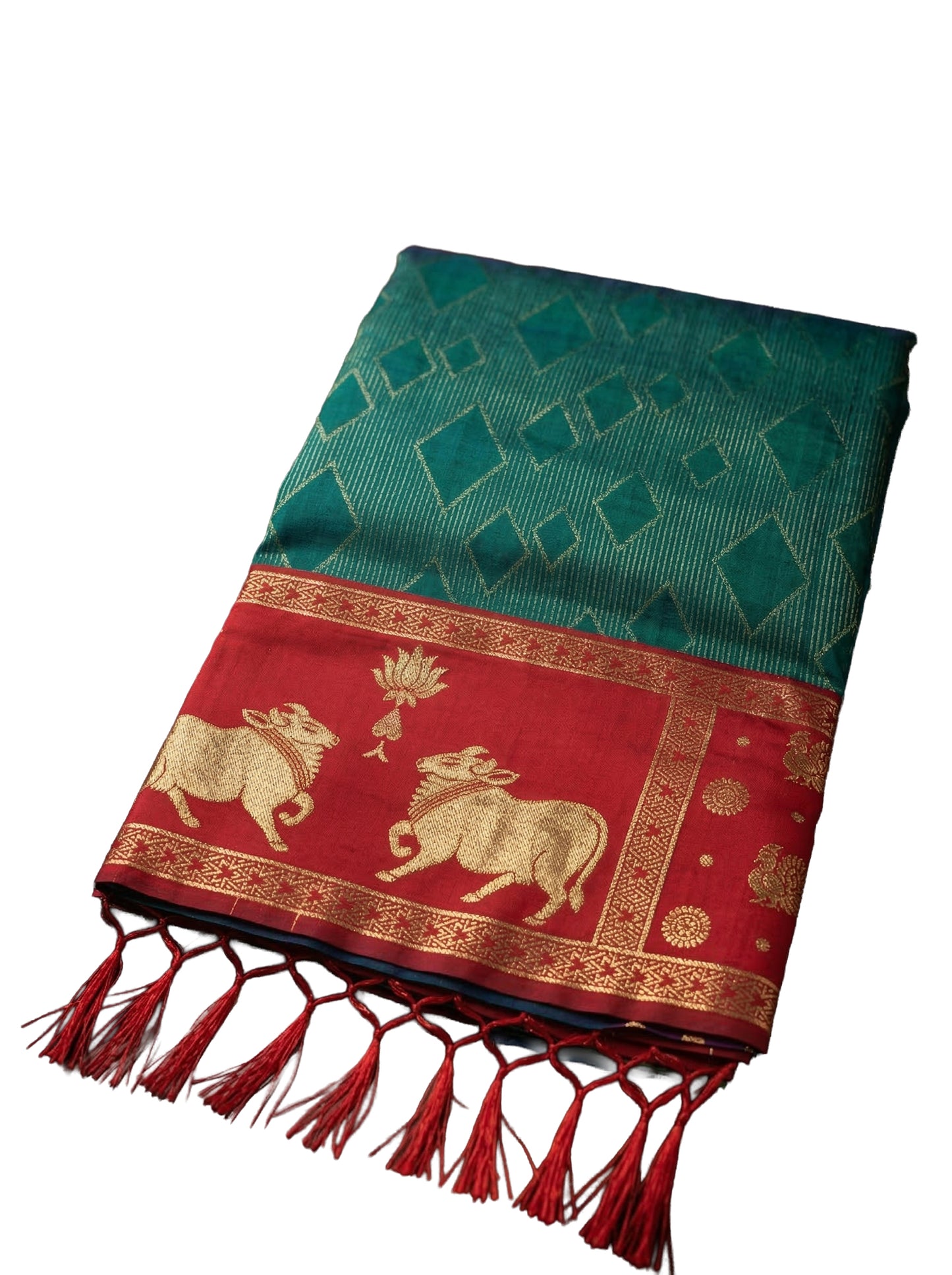 Sutriti Women Teal Blue Soft Silk Saree with Pink Nandi Zari Border