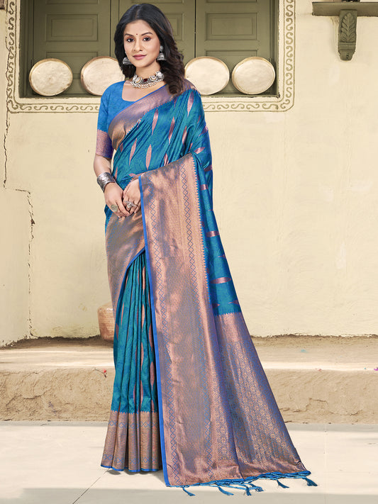 Sutriti Women Woven Banarasi Silk Saree with Blouse Piece | Rich Zari Border Traditional Wedding Festive PSofty Wear