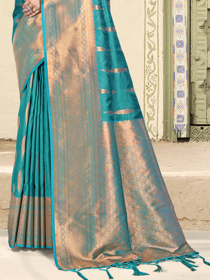 Sutriti Women Woven Banarasi Silk Saree with Blouse Piece | Rich Zari Border Traditional Wedding Festive PSofty Wear