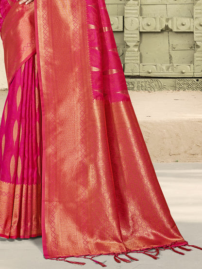 Sutriti Women Woven Banarasi Silk Saree with Blouse Piece | Rich Zari Border Traditional Wedding Festive PSofty Wear