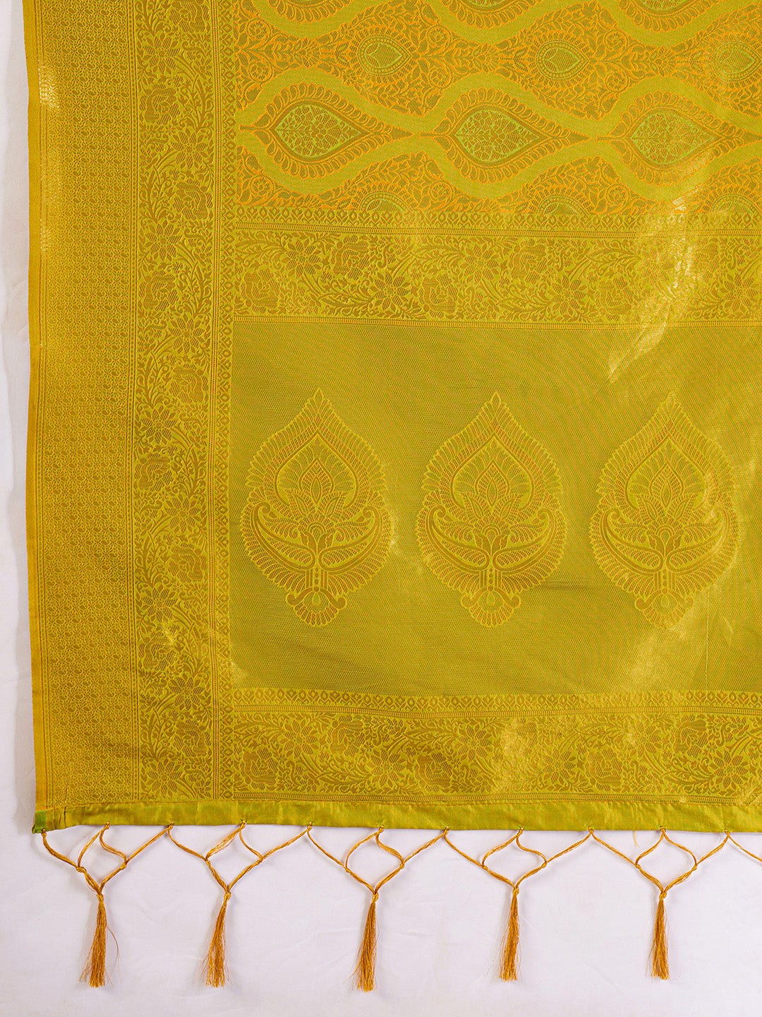Sutriti Mustard Yellow Banarasi Silk Saree for Women - Festive & Wedding Wear