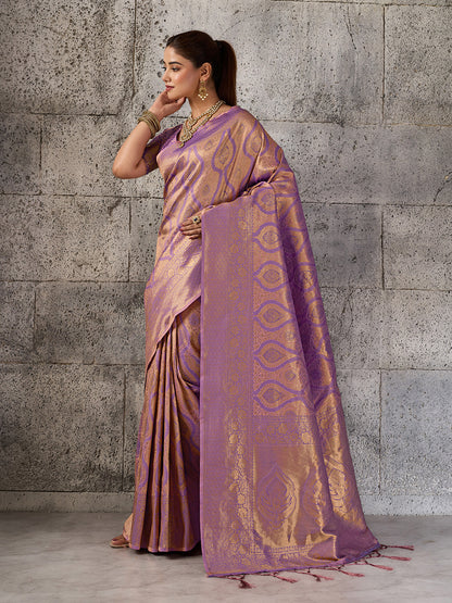 Sutriti Mauve Purple Banarasi Silk Saree for Women - Festive & Wedding Wear
