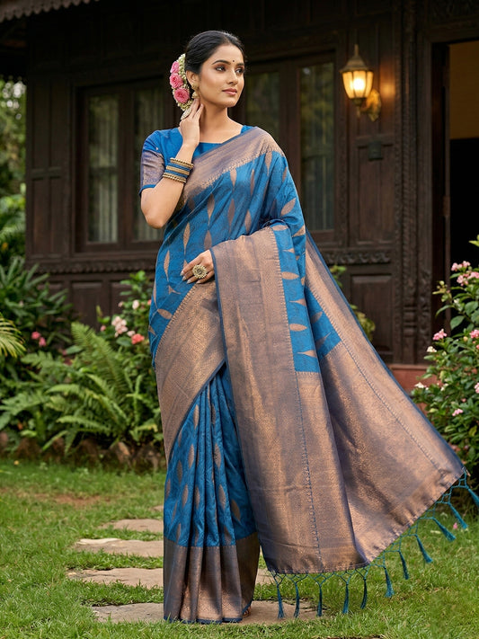 Sutriti Women Woven Banarasi Silk Saree with Blouse Piece | Rich Zari Border Traditional Wedding Festive PSofty Wear