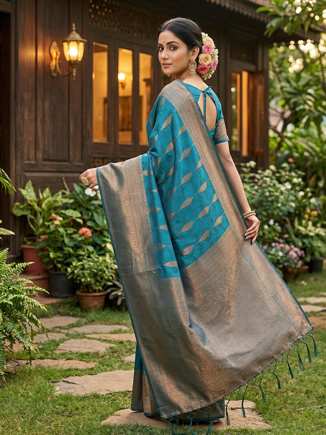 Sutriti Women Woven Banarasi Silk Saree with Blouse Piece | Rich Zari Border Traditional Wedding Festive PSofty Wear