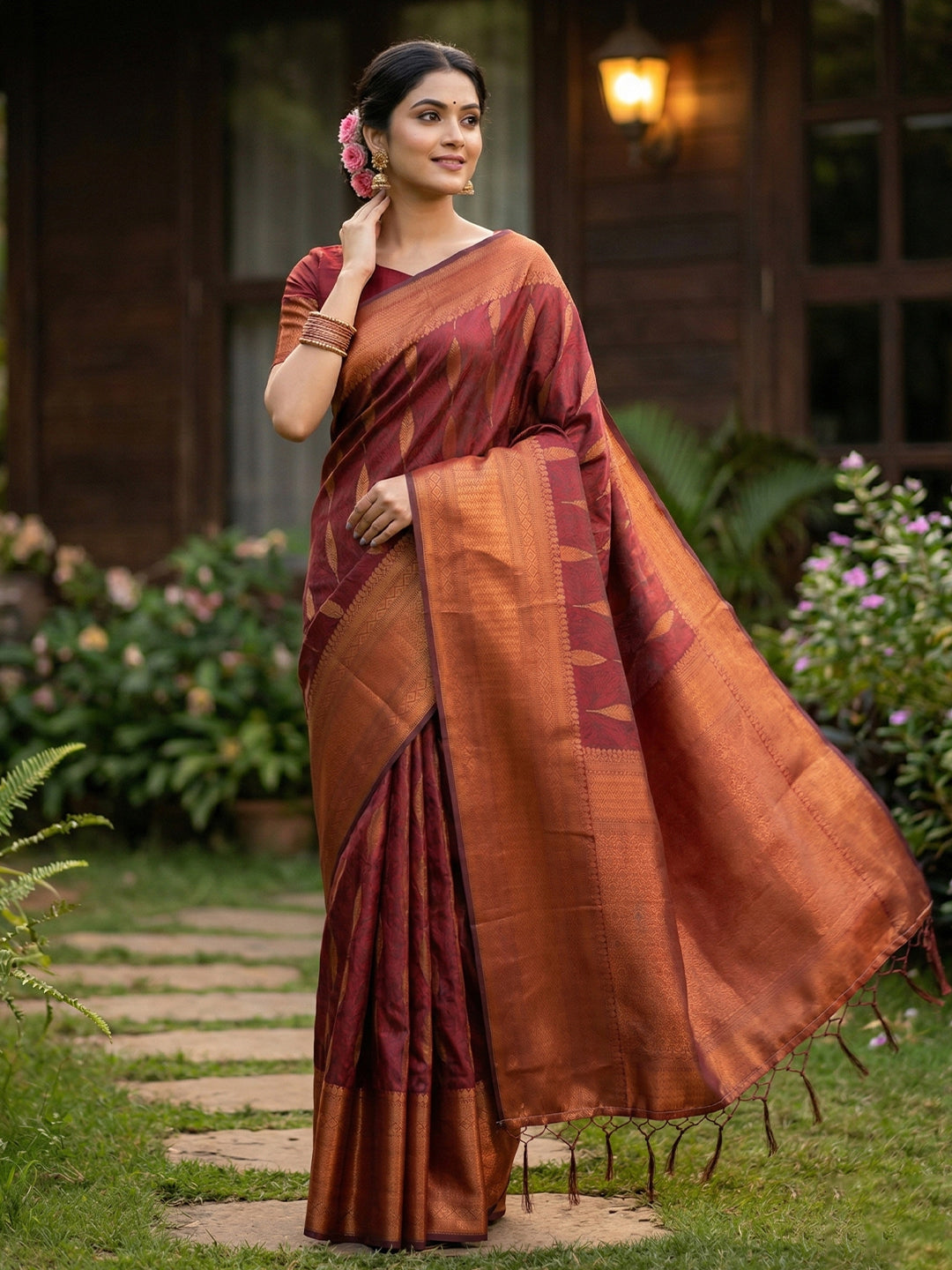 Sutriti Women Woven Banarasi Silk Saree with Blouse Piece | Rich Zari Border Traditional Wedding Festive PSofty Wear