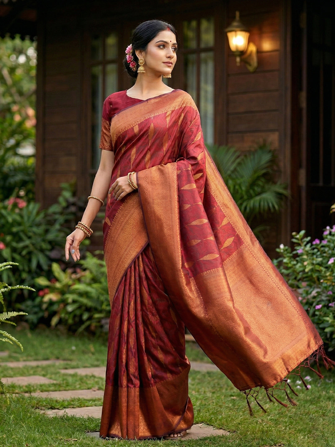 Sutriti Women Woven Banarasi Silk Saree with Blouse Piece | Rich Zari Border Traditional Wedding Festive PSofty Wear