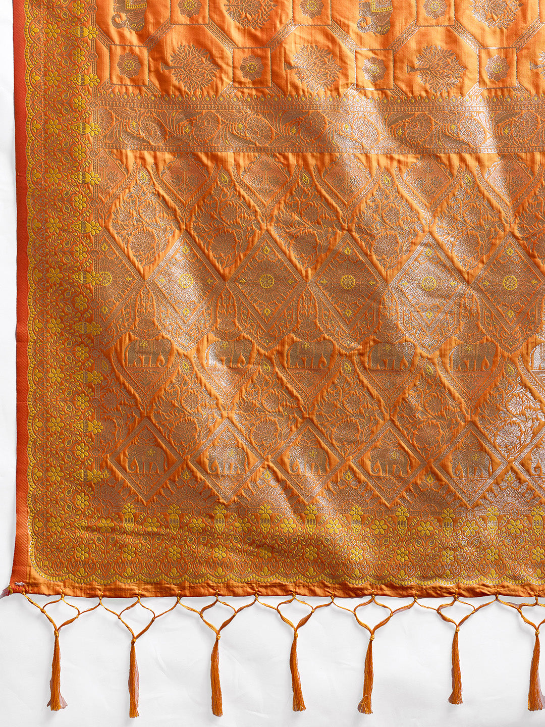 Sutriti Women Woven Kanjivaram Silk Saree with Blouse Piece | Traditional Elephant Motif Wedding Festive PSofty Wear